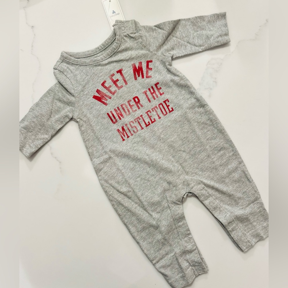 Christmas Onesie - babyGap Meet Me Under The Mistletoe